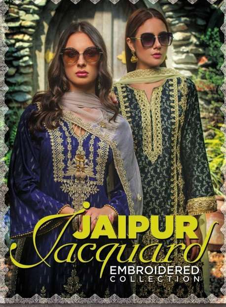 Jaipur Jacquard Embroidered Collection 2019 by ZS Textiles